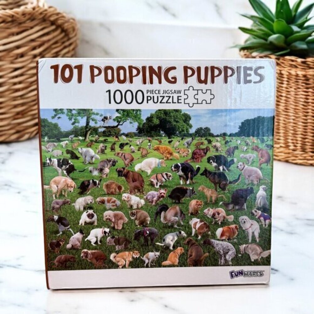 101 Pooping Puppies 1000 Piece HIlarious Jigsaw Puzzle By Funwares Missing 1
